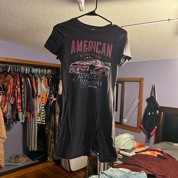 Brand new, sexy, biker type, dress ties up the side - Picture 2 of 5